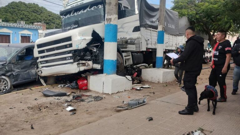 Camionero se descompensó al volante y chocó varios vehículos estacionados