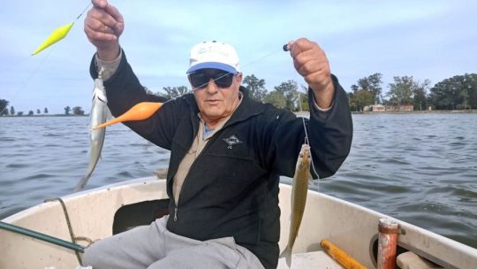 A pesar del clima, San Miguel del Monte siempre conforma al pescador