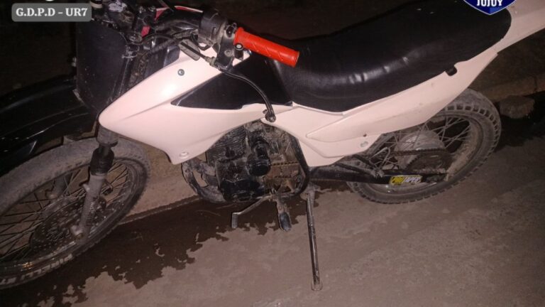 Recuperaron motocicleta robada en Palpalá y detuvieron a un sujeto de 21 años