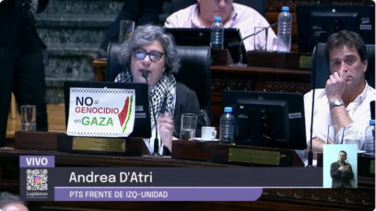 Conmovedora intervención de la diputada Andrea D’Atri contra el genocidio en Gaza