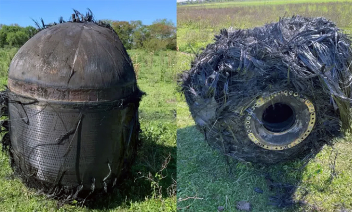 Trasladaron a Buenos Aires el misterioso objeto espacial que cayó en un campo cerca de Tirol