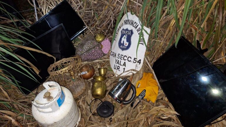 Un sujeto fue detenido por sustraer varios elementos de un cabaña en Yala