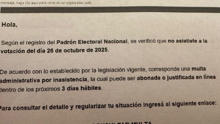 Phishing: circula un mail falso con multas para quienes no hayan votado en las legislativas 2026