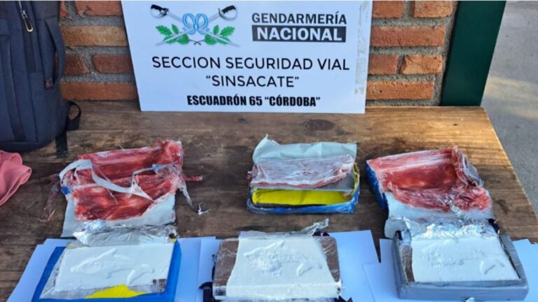 Salieron de Jujuy con más de 3 kilos de cocaína y fueron detenidas en Córdoba
