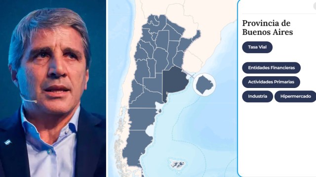 Pelea con intendentes: Caputo presentó un mapa interactivo con las tasas que cobran los municipios
