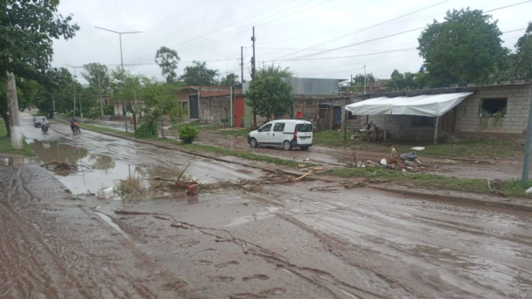 Un barrial: Palpalá también padeció el temporal