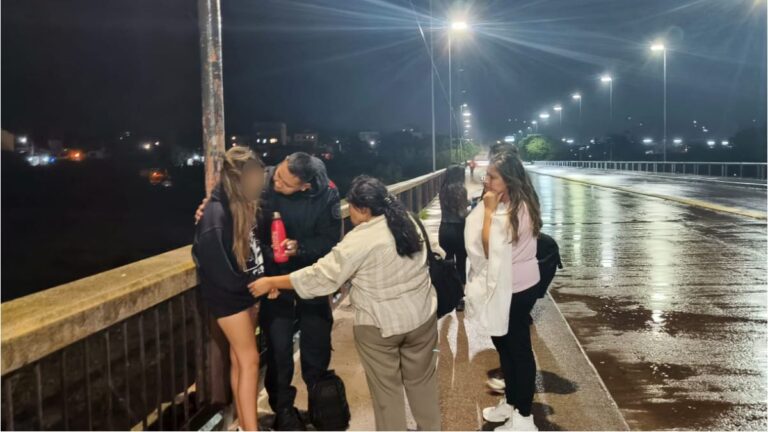 Una adolescente quiso tirarse del Puente San Martín