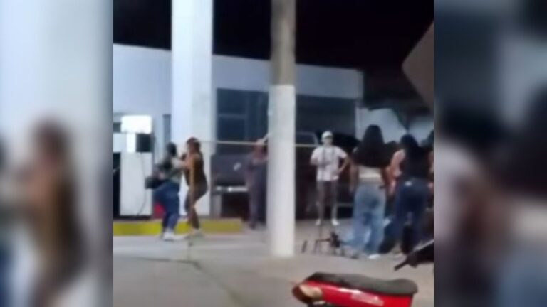 Sus hijos se tiraron nieve en el corso y sus madres terminaron a los golpes