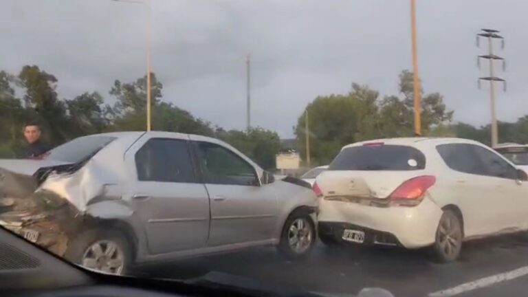 Choque en cadena en la Ruta 66: cuatro vehículos involucrados