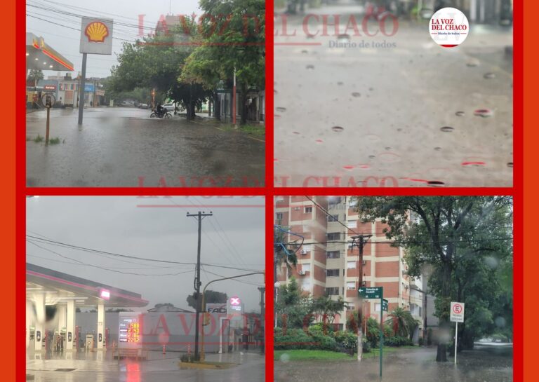 Tormenta severa en Resistencia: más de 67 mm de lluvia, calles anegadas y alerta por nuevas precipitaciones