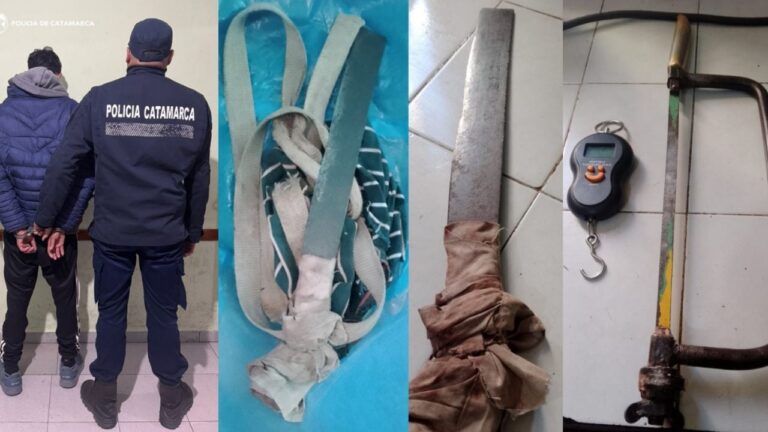 Policía secuestra carne porcina y herramientas durante allanamiento por abigeato en Recreo