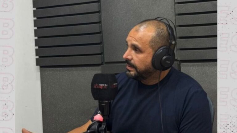 Diego Mayda, excandidato a presidente de Sportivo Villa Cubas, durante una entrevista.