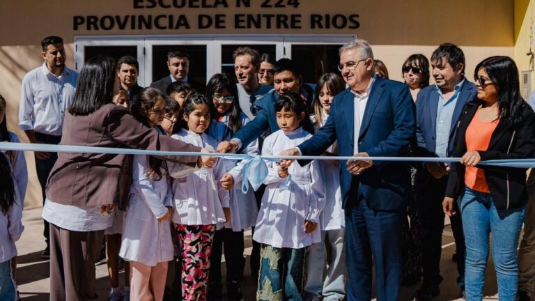 Vista de las instalaciones renovadas de la Escuela Primaria N°224 en Fiambalá