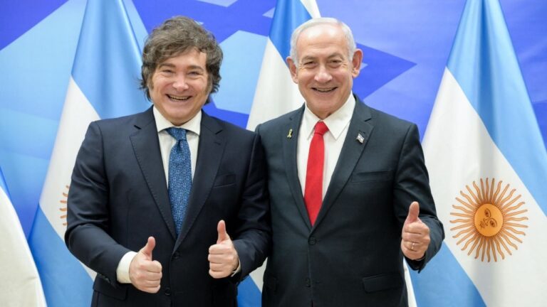 El presidente Javier Milei en un acto oficial.