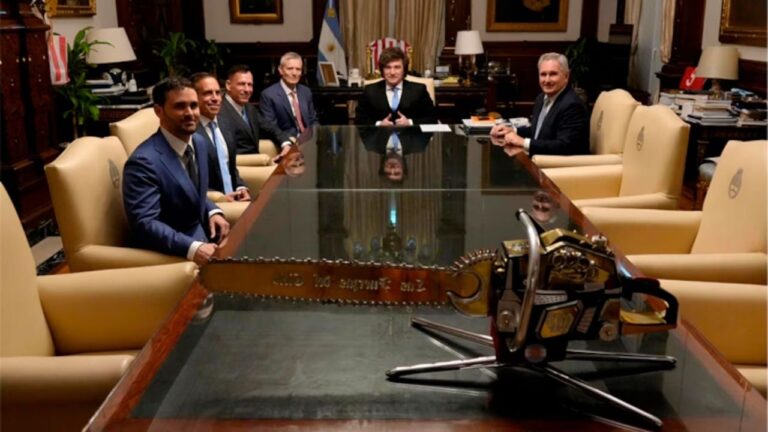 Peter Thiel y Javier Milei reunidos en la Casa Rosada