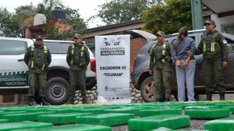 Paquetes de cocaína incautados por Gendarmería Nacional en Tucumán