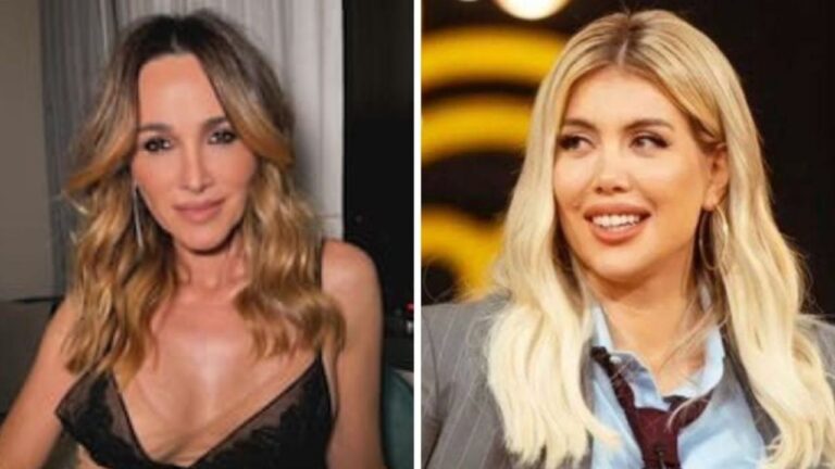 Verónica Lozano y Wanda Nara en el set de Telefe
