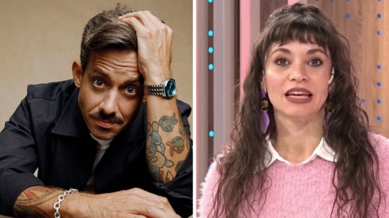 Agustín Aristarán y Fernanda Metilli sonriendo juntos