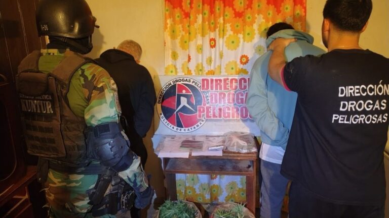 Allanamiento en Valle Viejo con droga secuestrada y detenidos