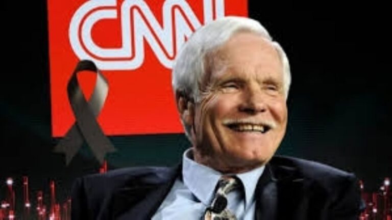 Ted Turner en una conferencia de prensa