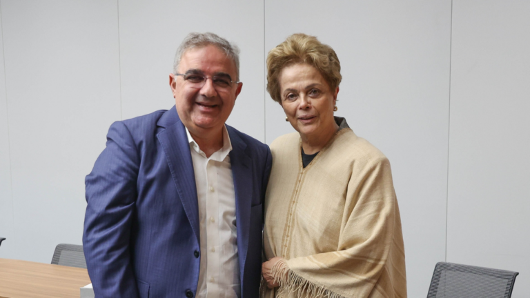 Raúl Jalil y Dilma Rousseff durante reunión en China