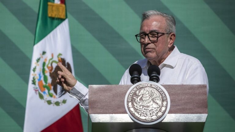 Palacio Nacional de México durante conferencia de prensa de la presidenta Claudia Sheinbaum