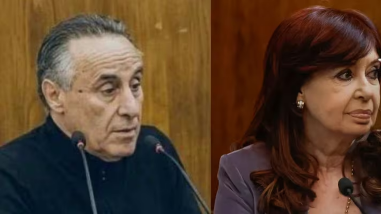 Julio César Silva, portero del edificio de Juncal y Uruguay, durante su declaración en el juicio oral