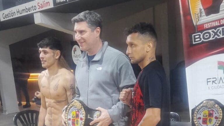 Boxeador catamarqueño Felipe Adauto en el ring