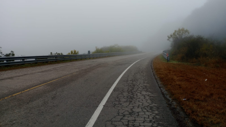 Niebla en la Cuesta del Totoral, Ruta Nacional 38
