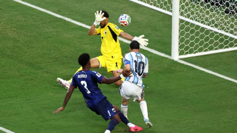 Jugadores de la Selección argentina celebrando un gol en el partido contra Cabo Verde en el Mundial 2026