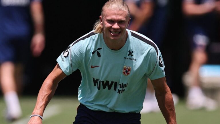 Erling Haaland en rueda de prensa durante el Mundial 2026