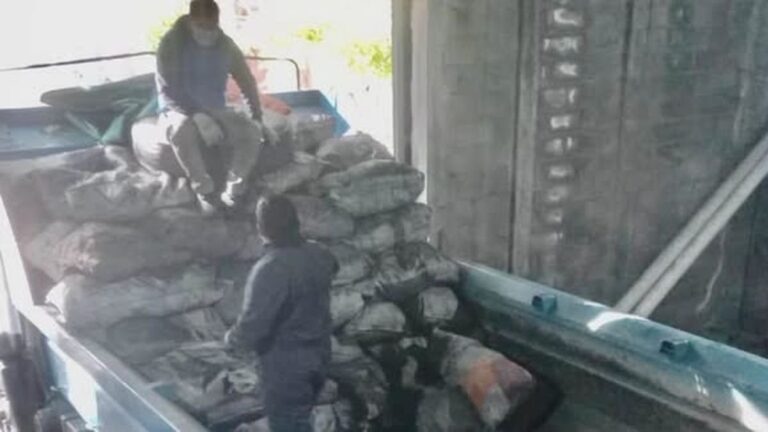Entrega de leña y carbón en Antofagasta de la Sierra por parte del Gobierno de Catamarca