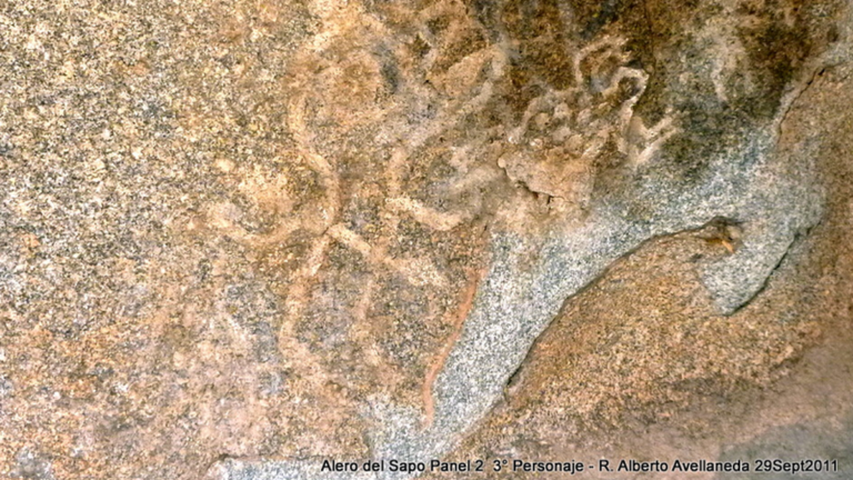 Panel de pinturas rupestres del Alero del Sapo, Cultura Aguada, Ancasti
