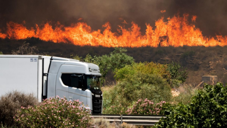 Incendio forestal en Los Gallardos, Almería, España