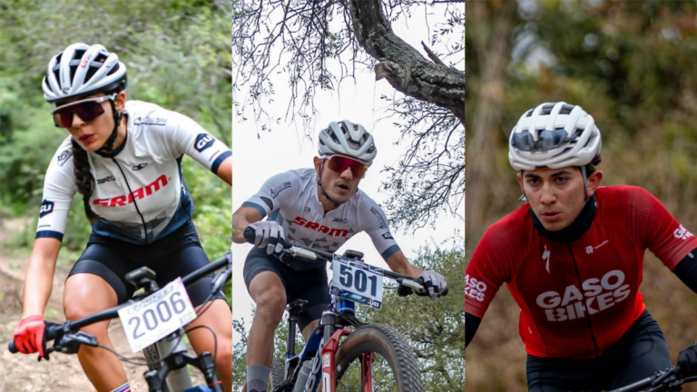 Maité Ovejero en competencia de mountain bike en Tandil