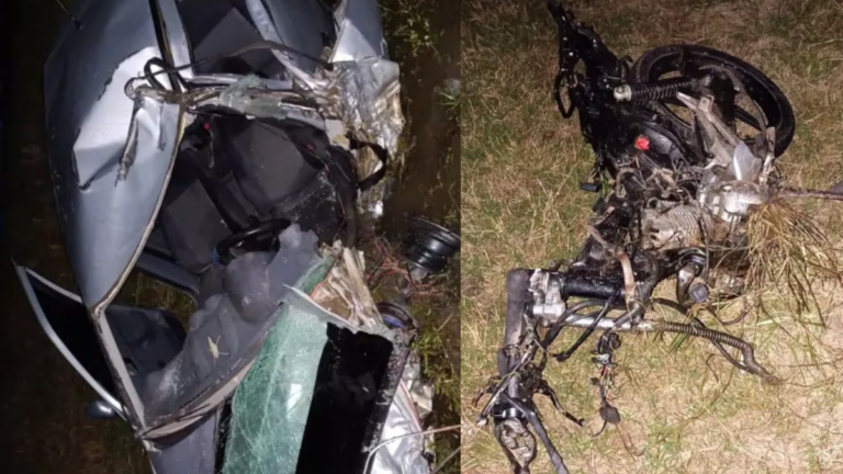 Lugar del accidente en la Ruta Nacional 11, Margarita Belén, Chaco