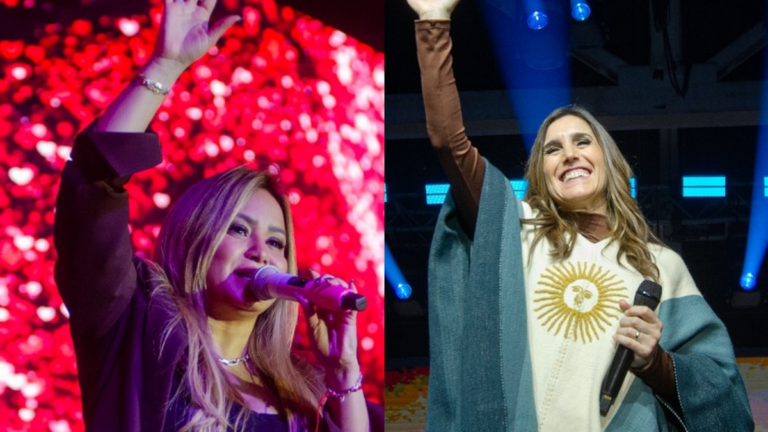 Soledad y Karina en el escenario mayor del Poncho 2026