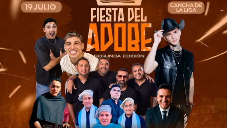 Cartel de la Fiesta del Adobe en Tinogasta