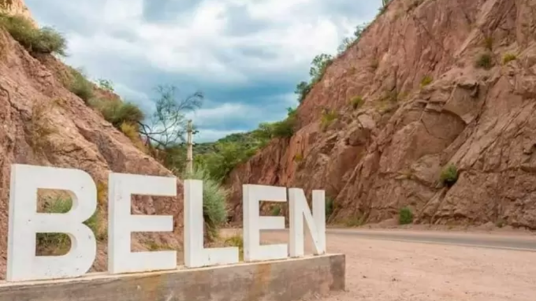 Lugar del siniestro vial en Belén donde falleció un motociclista
