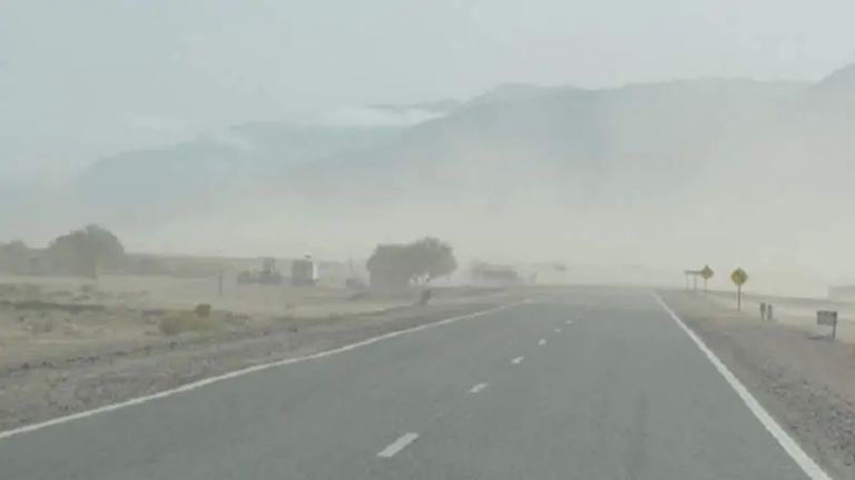 Mapa de alerta amarilla por viento en Catamarca