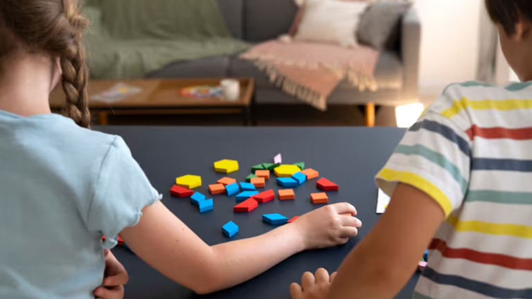 Niño con autismo y su familia en un entorno de apoyo