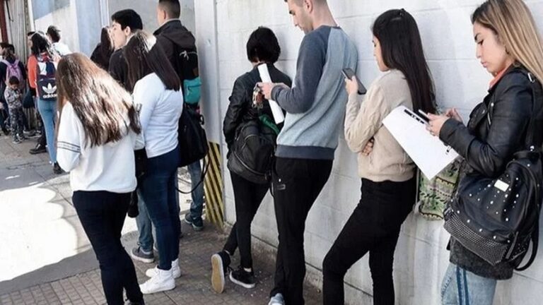 Gráfico de evolución del empleo privado registrado en Argentina