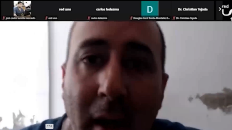 Fernando Cerimedo en audiencia virtual desde prisión