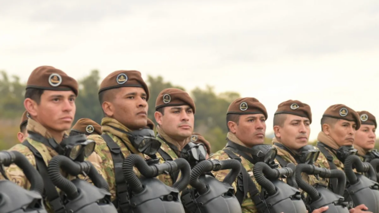 Personal de las Fuerzas Armadas Argentina en formación