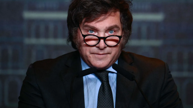 Javier Milei en un acto oficial