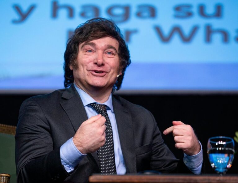 Javier Milei en un acto oficial