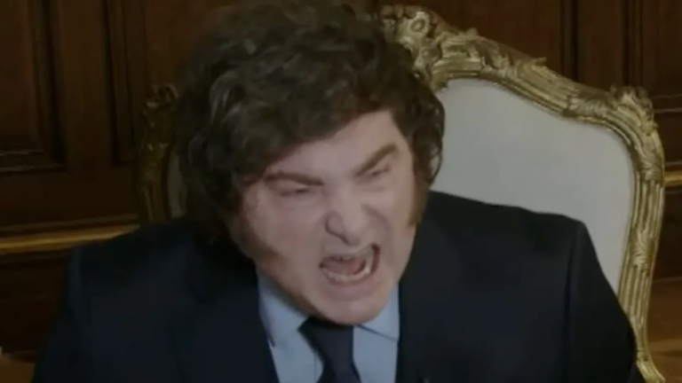 Javier Milei durante un discurso público