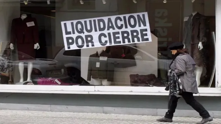 Gráfico con estadísticas de cierre de empresas en Argentina