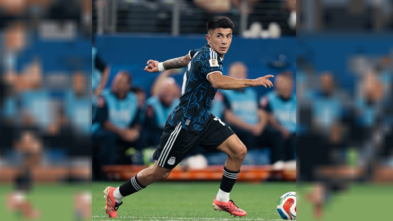 Thiago Almada y Santiago Lencina en el mercado de pases de River Plate
