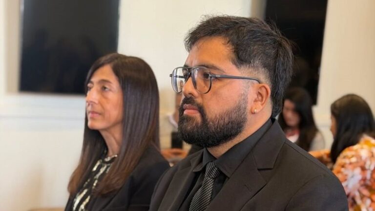 Natalia Savio y Emmanuel Arturo Ibáñez, directora y subdirector de la nueva oficina de la Corte de Justicia